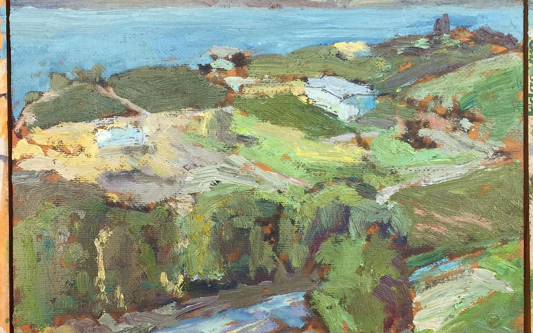View from hillside tower. Diptych No. 2