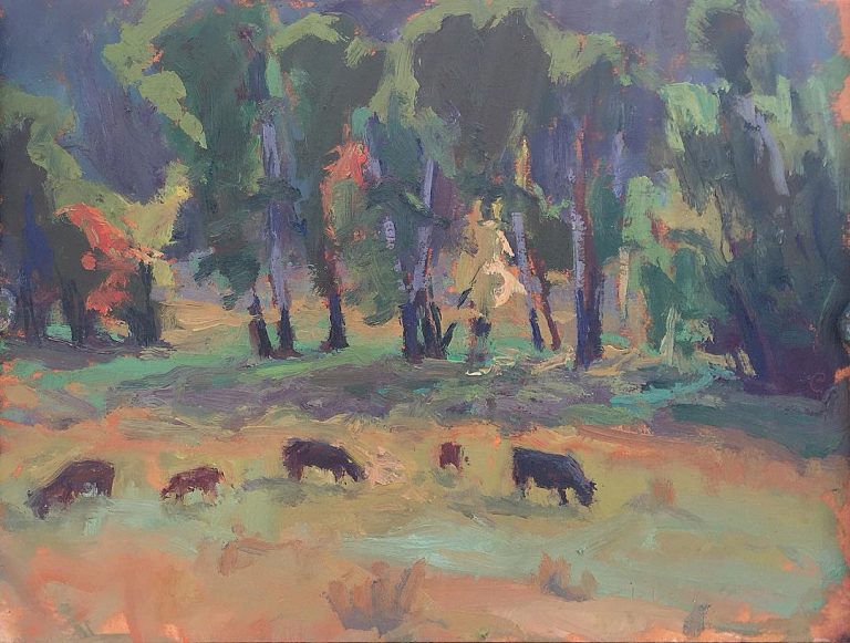 Cows grazing