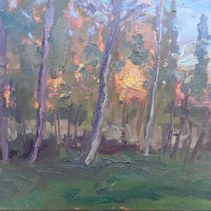 Sun through Aspens