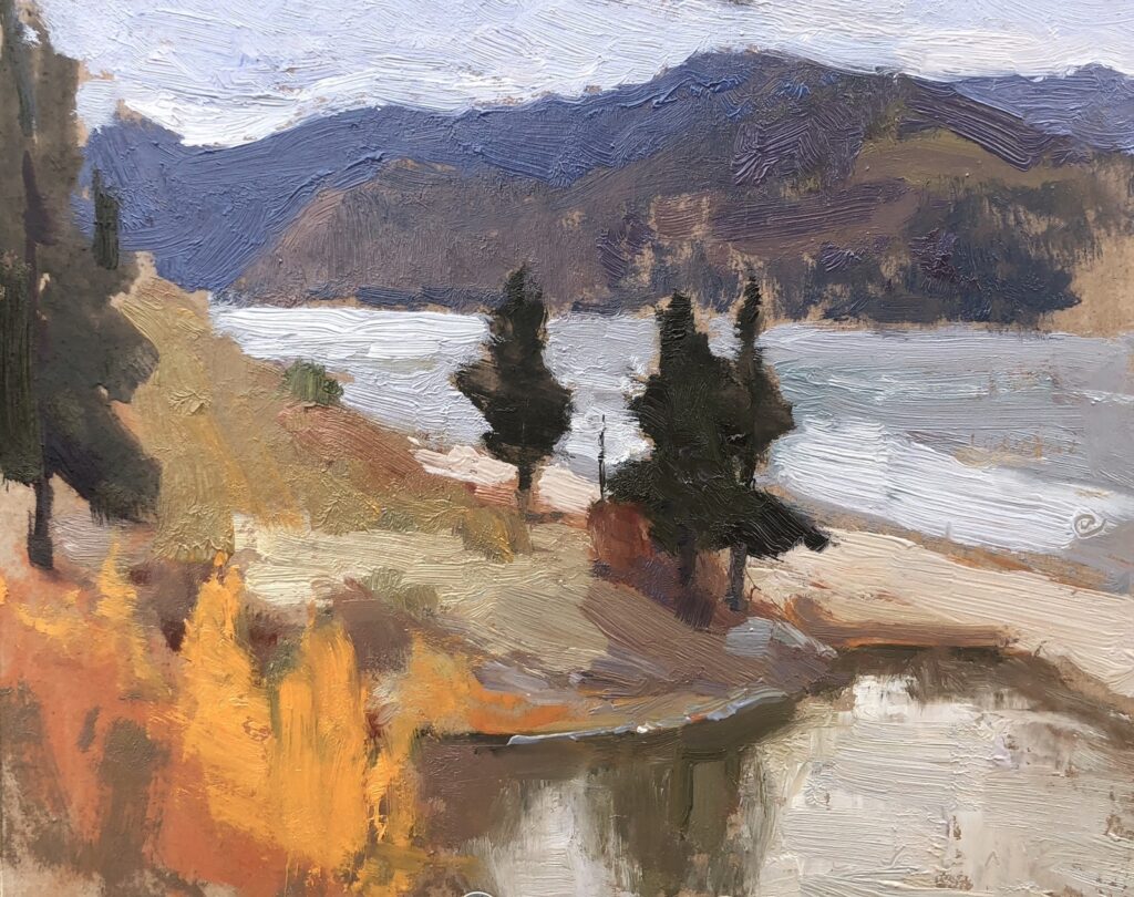 Above Skaha, original oil painting