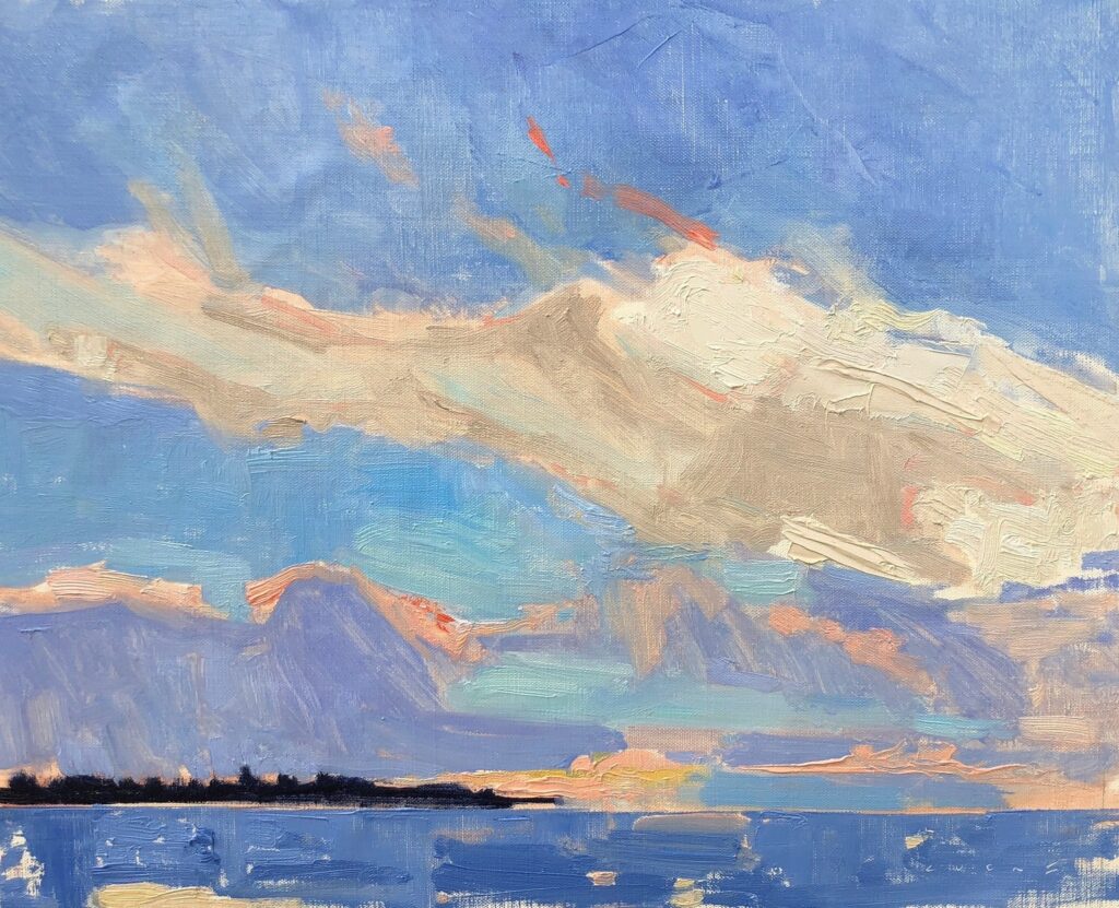 Florida Morning Clouds, original oil painting
