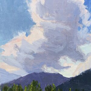 Storm clouds forming above Sawmill Lake