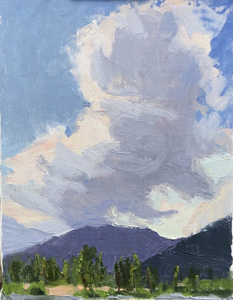Storm clouds forming above Sawmill Lake