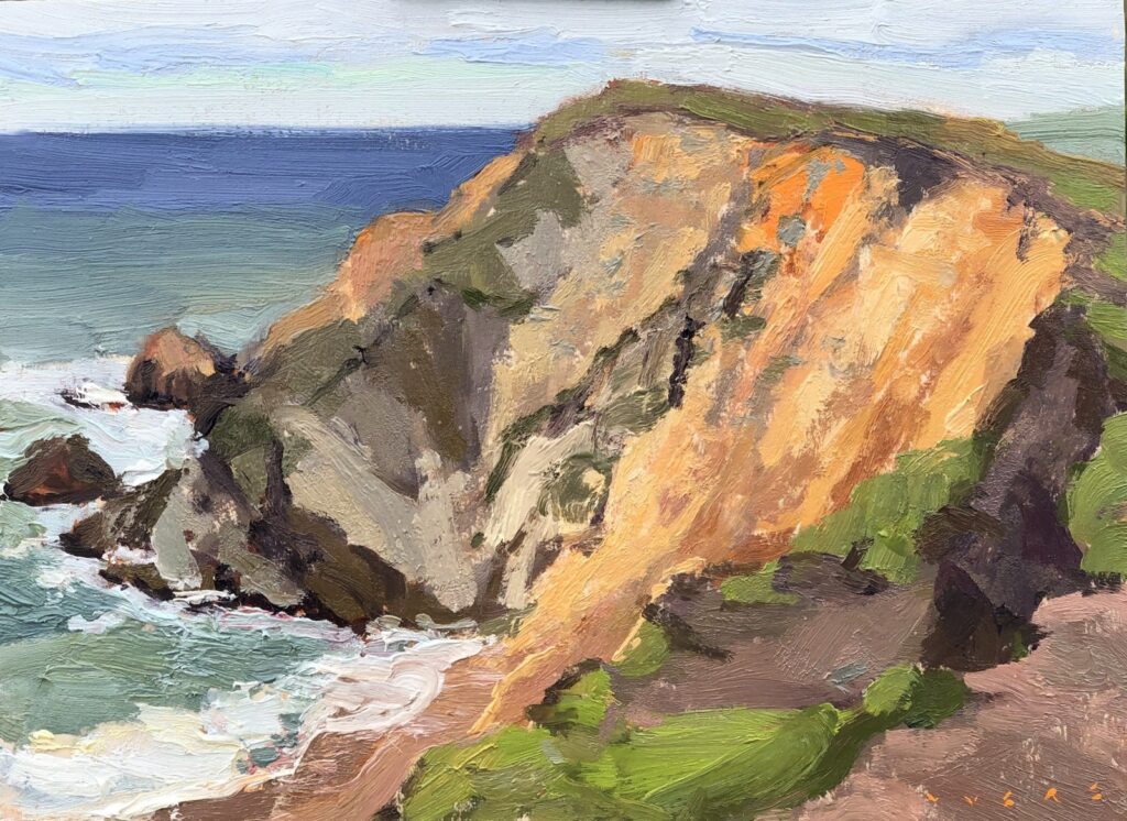 Chimney Rock at Point Reyes, original oil painting