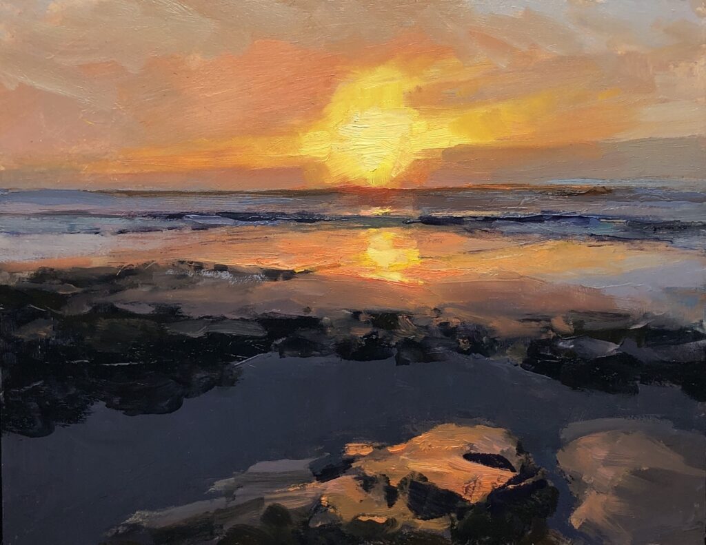 Carmel Sunset, original oil painting