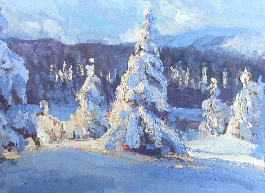 Baldy Trees, original oil painting
