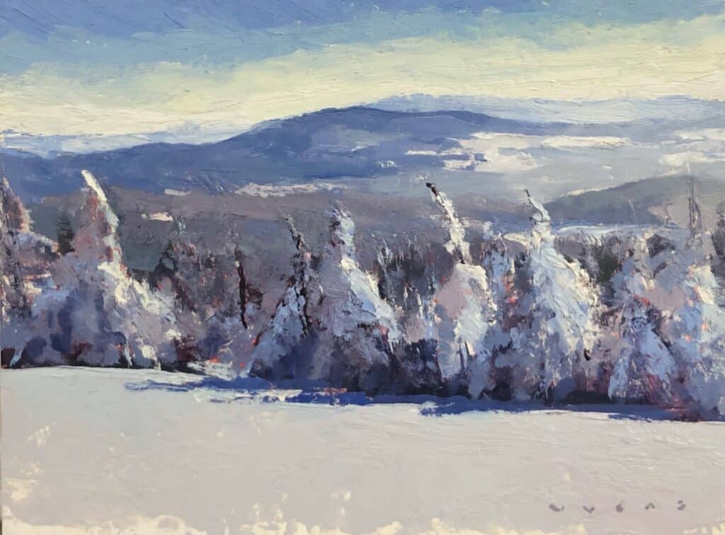 Gruel’s Pool Trail, Mount Baldy, original oil painting