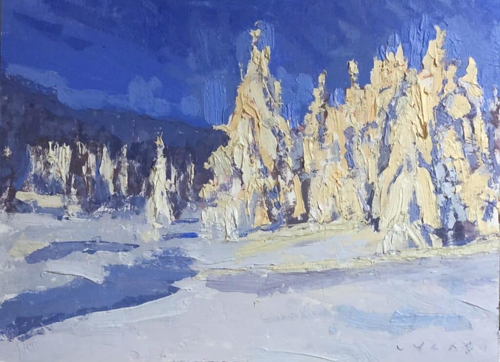 Mount Baldy 2021, original oil painting