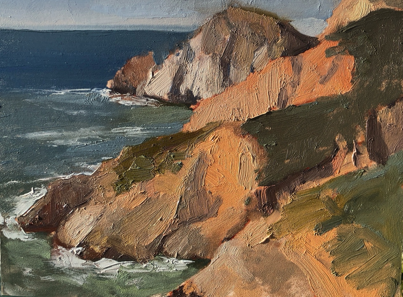 Devil’s Slide, oil sketch